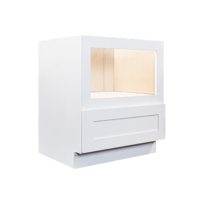 Lancaster White Finish Shaker Base Microwave with Drawer Cabinet
