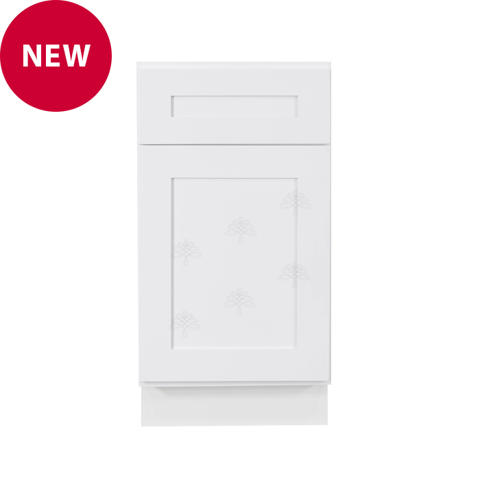 Lancaster White Shaker Base Waste Basket Cabinet