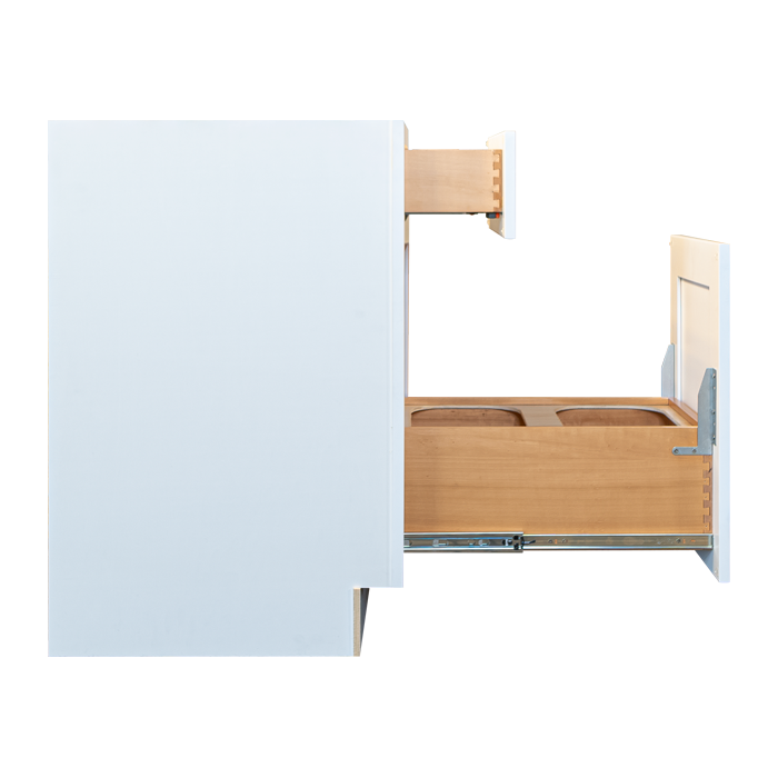 Lancaster White Shaker Base Waste Basket Cabinet