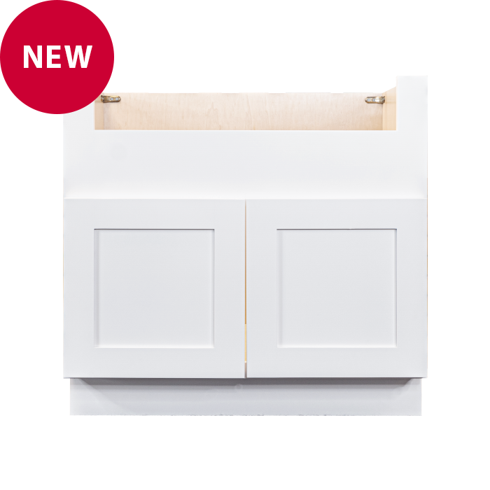 Lancaster White Shaker Farm Sink Base Cabinet