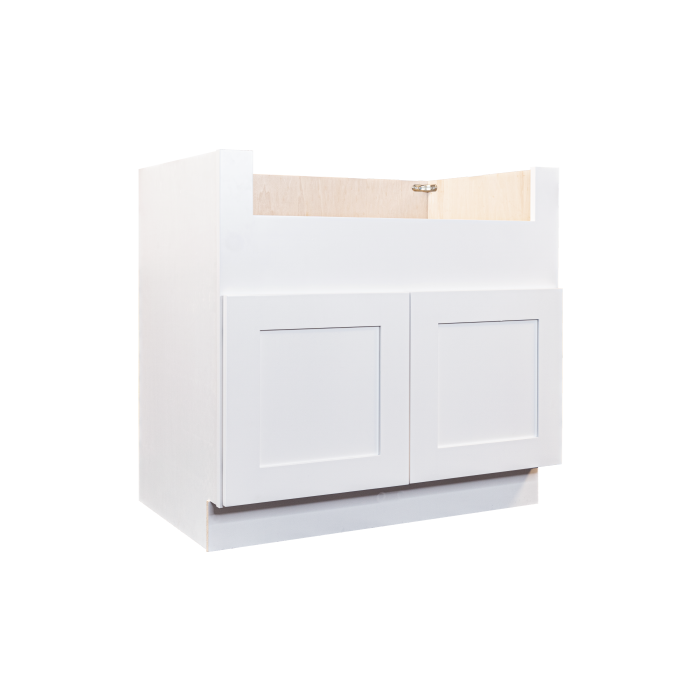 Lancaster White Shaker Farm Sink Base Cabinet