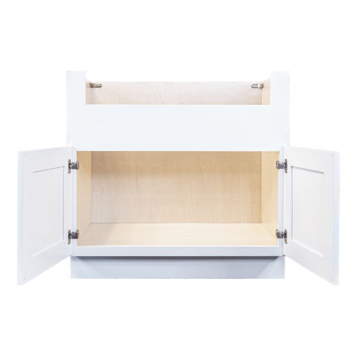 Lancaster White Shaker Farm Sink Base Cabinet
