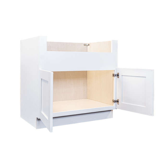 Lancaster White Shaker Farm Sink Base Cabinet