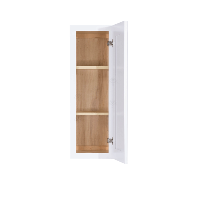 Lancaster Shaker White Wall Cabinet 1 Door 2 Adjustable Shelves 30-inch Height