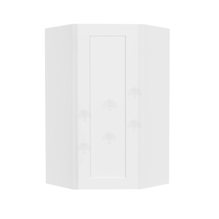 Lancaster Shaker White Wall Diagonal Corner 1 Door 3 Adjustable Shelves