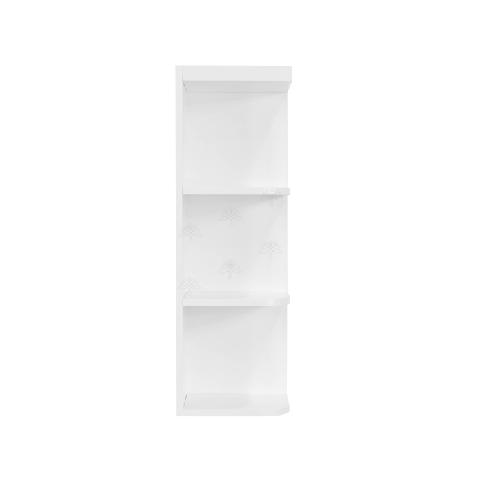 Lancaster Shaker White Wall Open End Shelf No Door 2 Fixed Shelves Left or Right