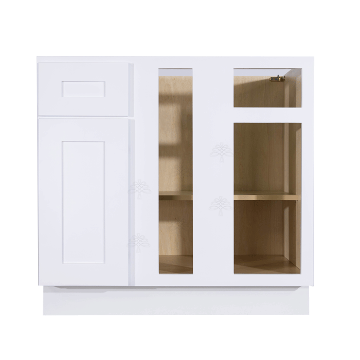 Lancaster Shaker White Base Blind Corner Cabinet 1 Drawer 1 Door