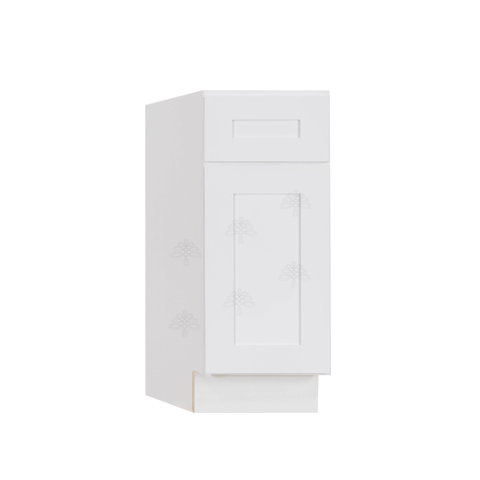 Lancaster Shaker White Base End Angle Cabinet 1 Fake Drawer 1 Door 1 Adjustable Shelf Leftside