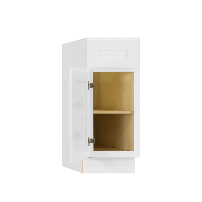 Lancaster Shaker White Base End Angle Cabinet 1 Fake Drawer 1 Door 1 Adjustable Shelf Leftside