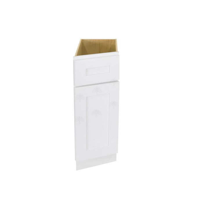 Lancaster Shaker White Base End Angle Cabinet 1 Fake Drawer 1 Door Adjustable Shelf Rightside