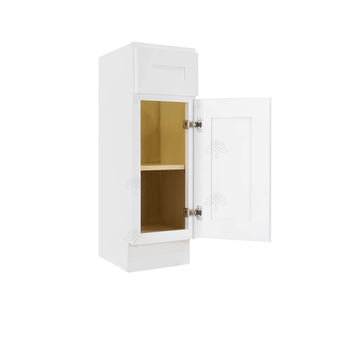 Lancaster Shaker White Base End Angle Cabinet 1 Fake Drawer 1 Door Adjustable Shelf Rightside