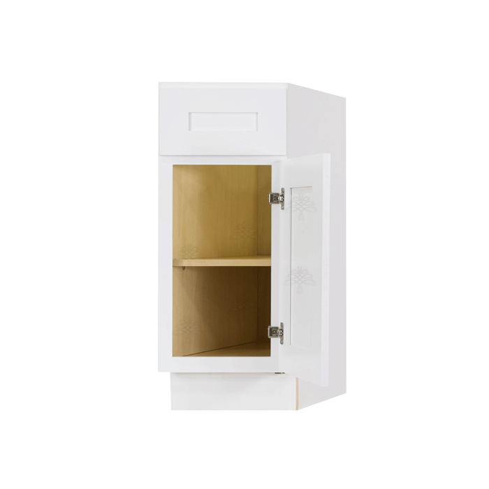 Lancaster Shaker White Base End Angle Cabinet 1 Fake Drawer 1 Door Adjustable Shelf Rightside