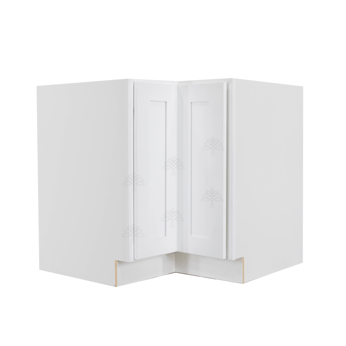 Lancaster Shaker White Lazy Susan Base Cabinet 2 Full Height Folding Doors