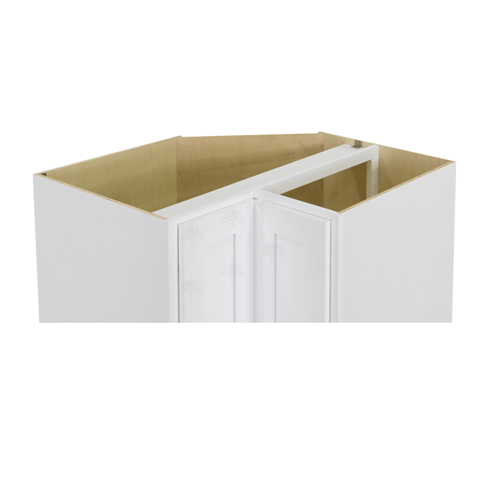 Lancaster Shaker White Lazy Susan Base Cabinet 2 Full Height Folding Doors