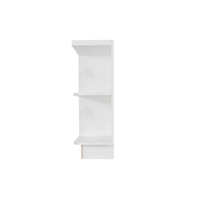 Lancaster Shaker White Base Open End Shelf 12 inch No Door 1 Fixed Shelf Leftside