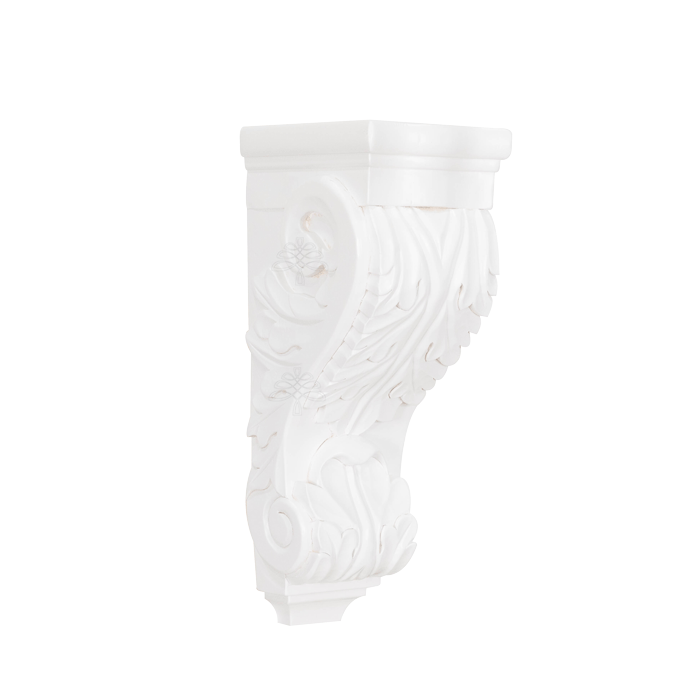 Lancaster Shaker White Moldings & Accessories CORBEL Stan Finish Leaf Design