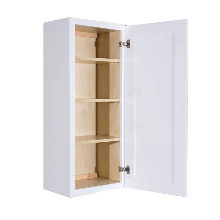 Lancaster Shaker White Wall Cabinet 1 Door 3 Adjustable Shelves