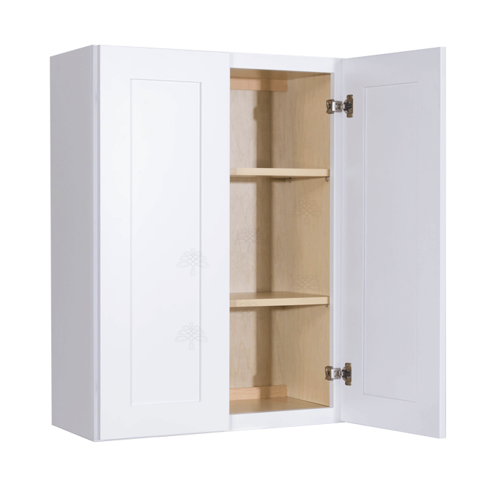 Lancaster Shaker White Wall Cabinet 2 Doors 2 Adjustable Shelves