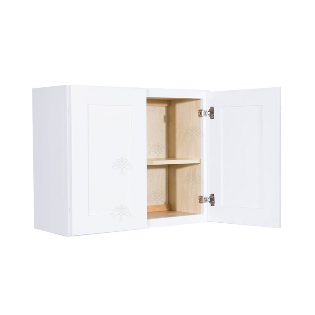 Lancaster Shaker White Wall Cabinet 2 Doors 1 Adjustable Shelf