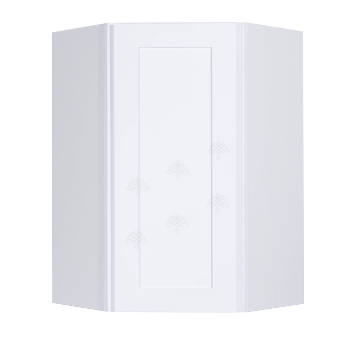 Lancaster Shaker White Wall Diagonal Corner 1 Door 2 Adjustable Shelves