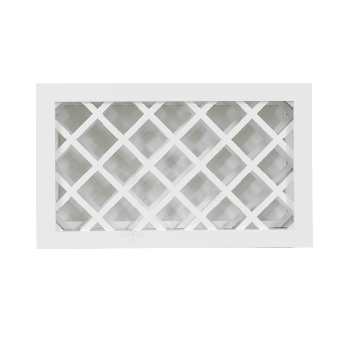 Lancaster Shaker White Wall Wine Rack Cabinet
