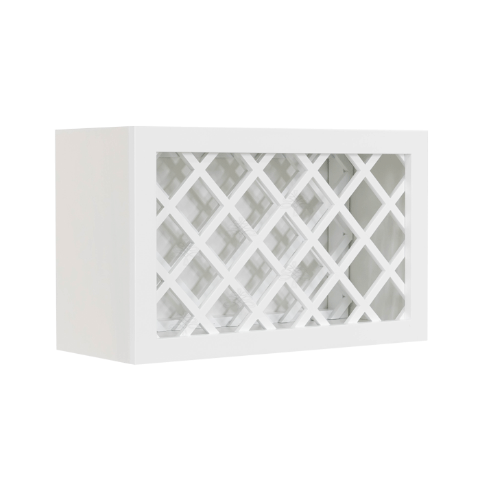 Lancaster Shaker White Wall Wine Rack Cabinet