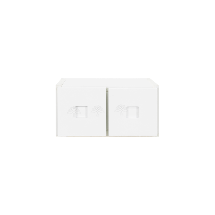 Lancaster Shaker White Wall Small Drawer Cabnet 2 Drawers