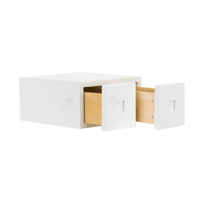 Lancaster Shaker White Wall Small Drawer Cabnet 2 Drawers