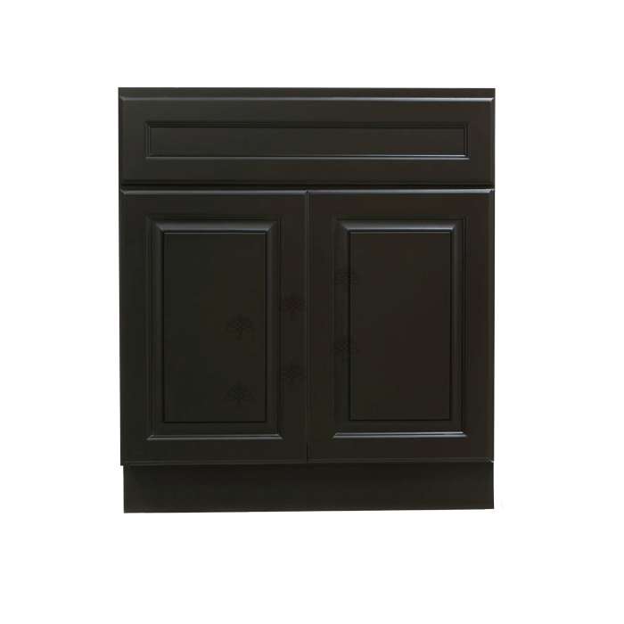 Newport Espresso Sink Base Cabinet 1 Dummy Drawer 2 Doors