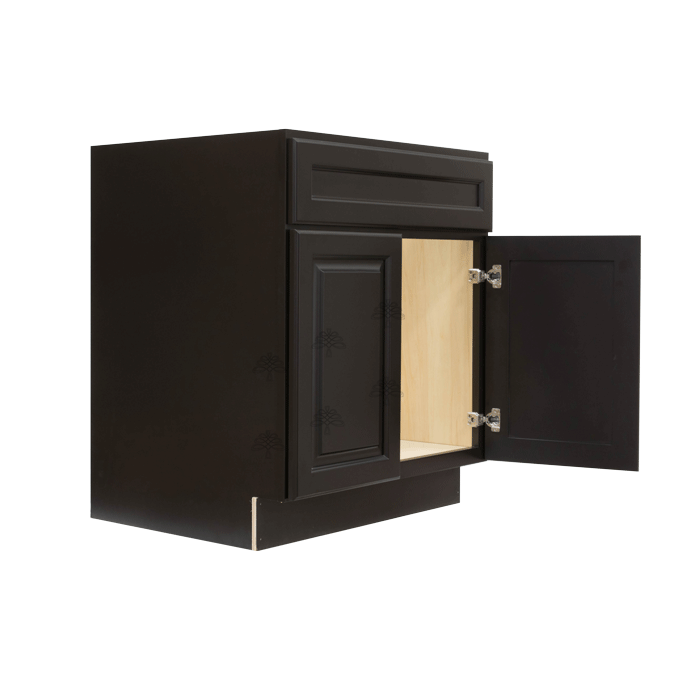 Newport Espresso Sink Base Cabinet 1 Dummy Drawer 2 Doors