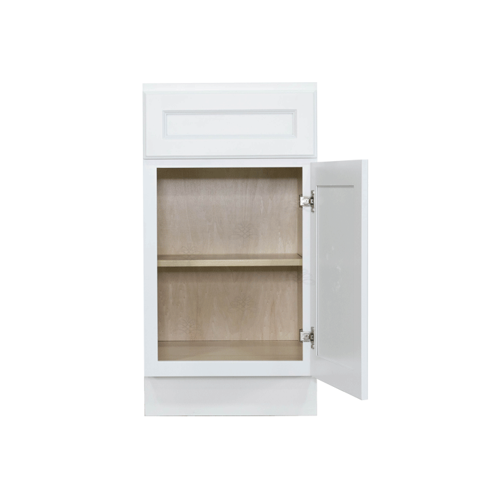 Newport White Base Cabinet 1 Drawer 1 Door 1 Adjustable Shelf