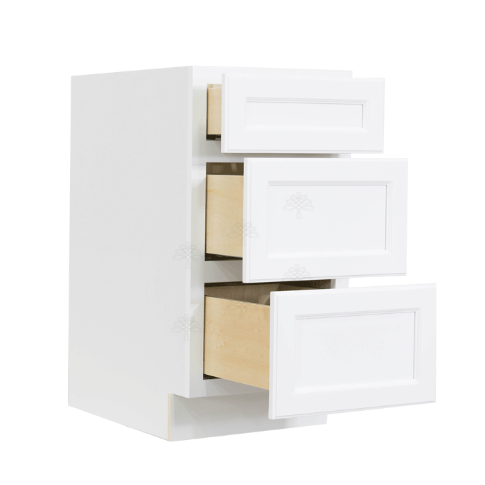 Newport White Base Drawer Cabinet 3 Drawers
