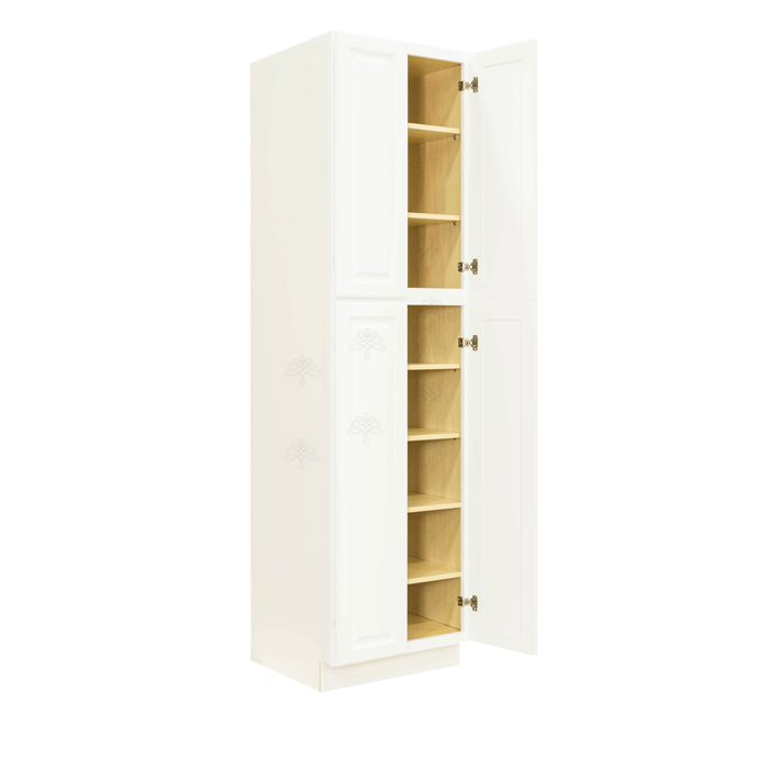 Newport White Tall Pantry 2 Upper Doors and 2 Lower Doors