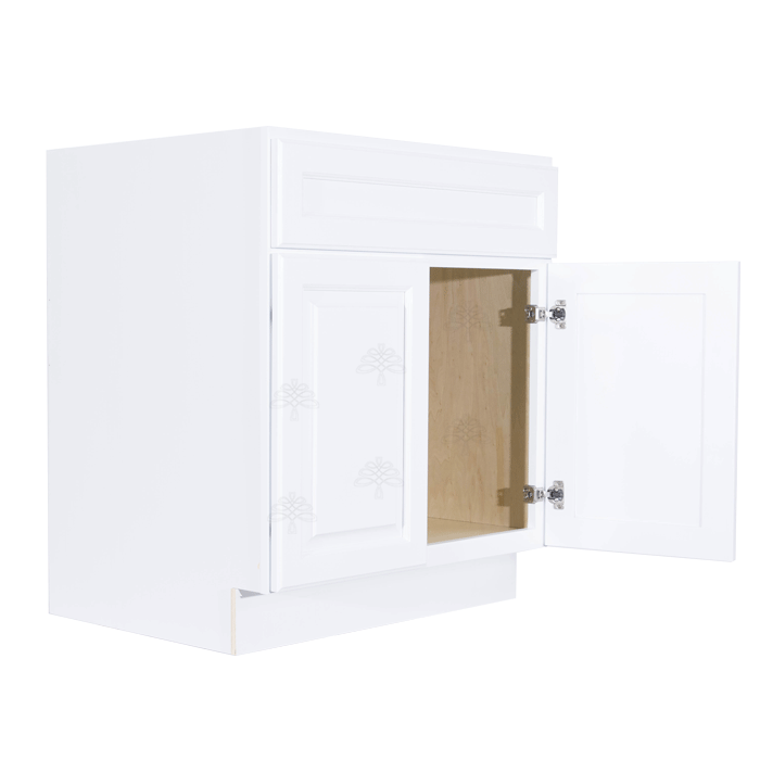 Newport White Sink Base Cabinet 1 Dummy Drawer 2 Doors