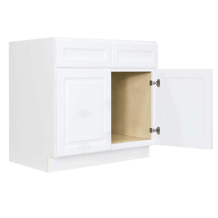 Newport White Sink Base Cabinet 2 Dummy Drawer 2 Doors