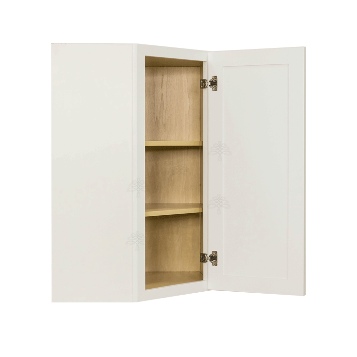 Newport White Wall Diagonal Corner 1 Door 2 Adjustable Shelves