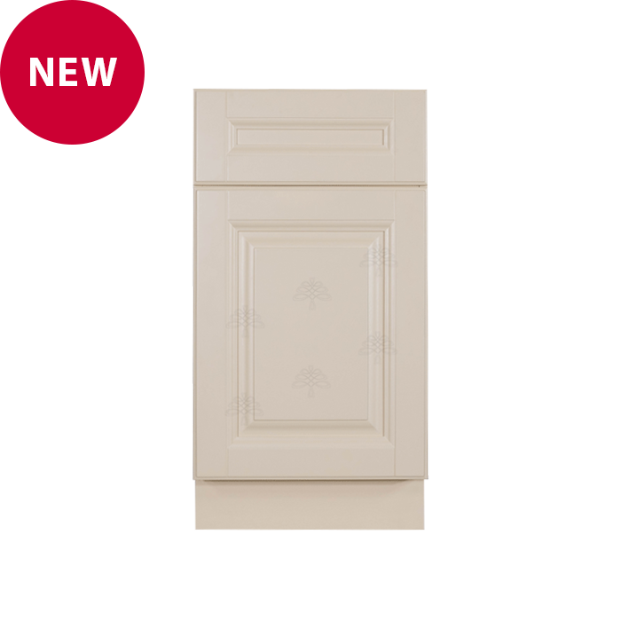 Oxford Series Creamy White Finish Basket Cabinet