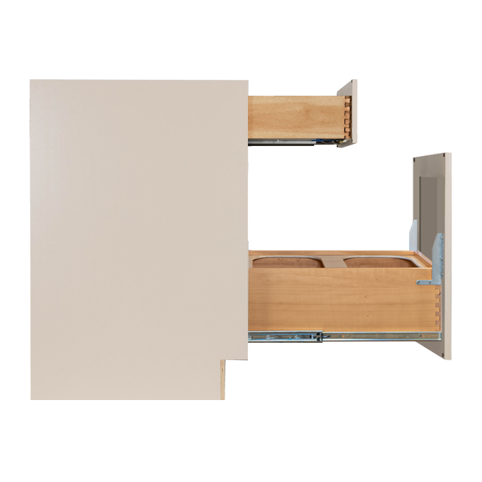Oxford Series Creamy White Finish Basket Cabinet