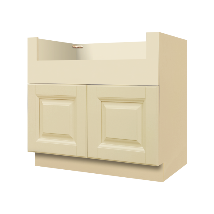 Oxford Series Creamy White Finish Farm Sink Base Cabinet