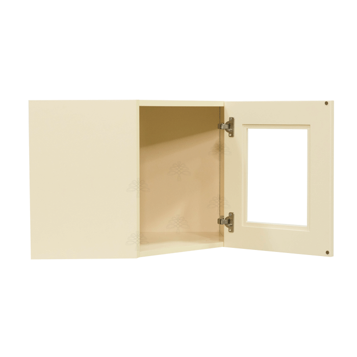 Oxford Wall Mullion Door Diagonal Corner Cabinet 1 Door No Shelf Glass Not Included