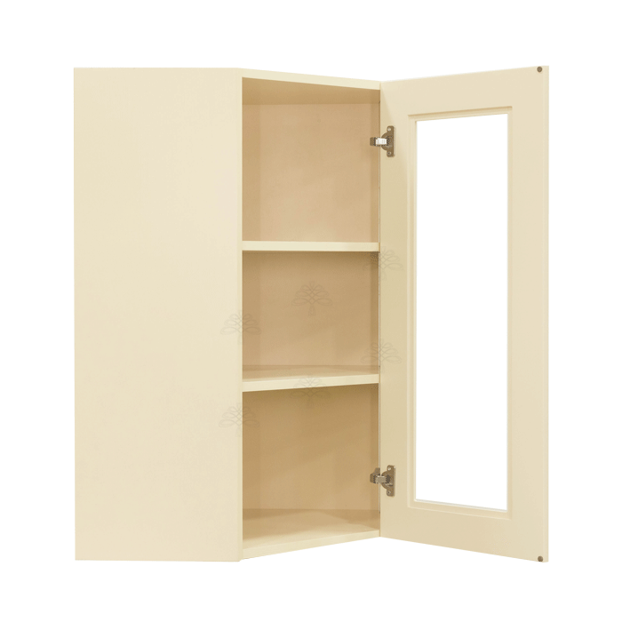 Oxford Wall Mullion Door Diagonal Corner Cabinet 1 Door 2 Adjustable Shelves Glass Not Included