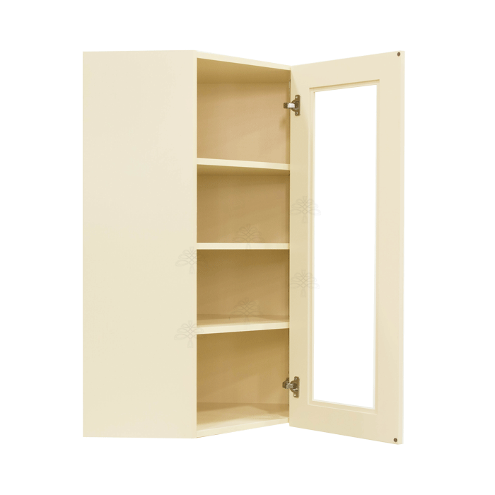 Oxford Wall Mullion Door Diagonal Corner Cabinet 1 Door 3 Adjustable Shelves Glass Not Included