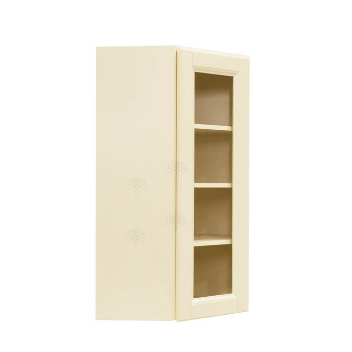 Oxford Wall Mullion Door Diagonal Corner Cabinet 1 Door 3 Adjustable Shelves Glass Not Included