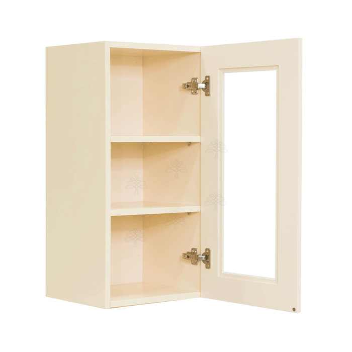 Oxford Wall Mullion Door Cabinet 1 Door 2 Adjustable Shelves 30 Inch Height Glass Not Included
