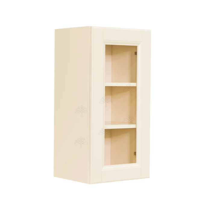 Oxford Wall Mullion Door Cabinet 1 Door 2 Adjustable Shelves 30 Inch Height Glass Not Included
