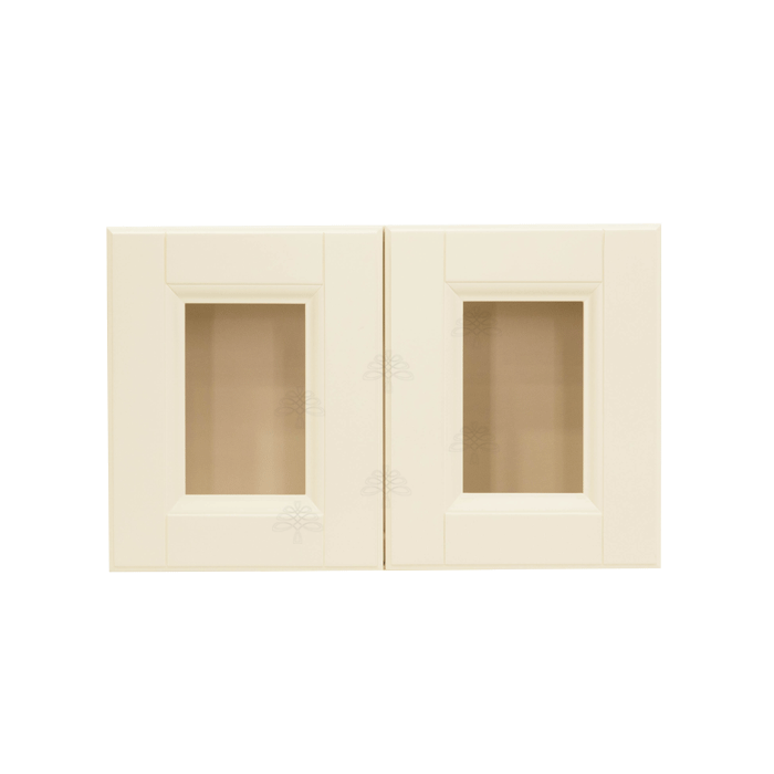 Oxford Wall Mullion Door Cabinet 2 Doors No Shelf Glass Not Included
