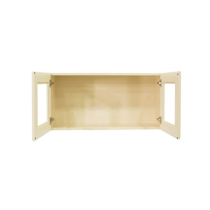 Oxford Wall Mullion Door Cabinet 2 Doors No Shelf 24 Inch Depth Glass Not Included