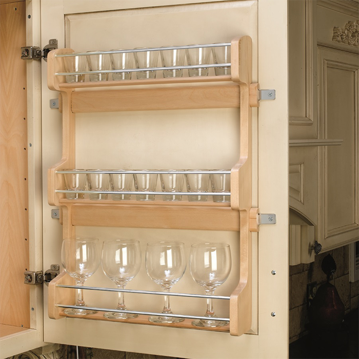 Door Mounting Spice Rack in Wood
