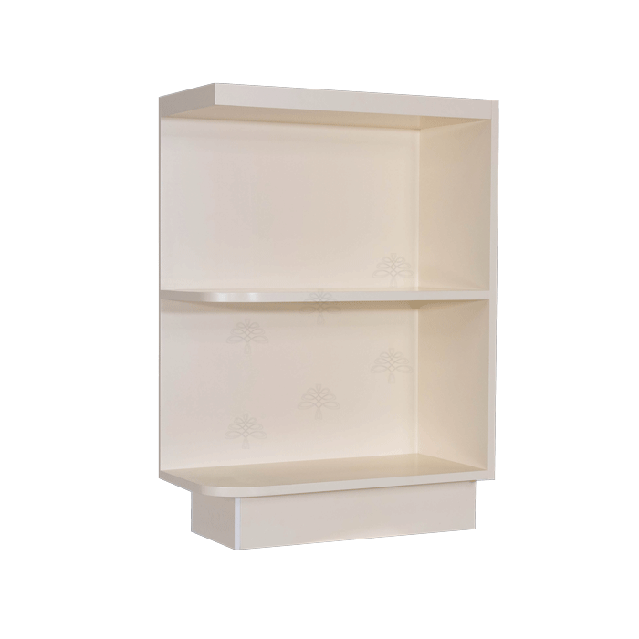 Princeton Creamy White Glazed Base Open End Shelf 12 inch No Door 1 Fixed Shelf (Right)