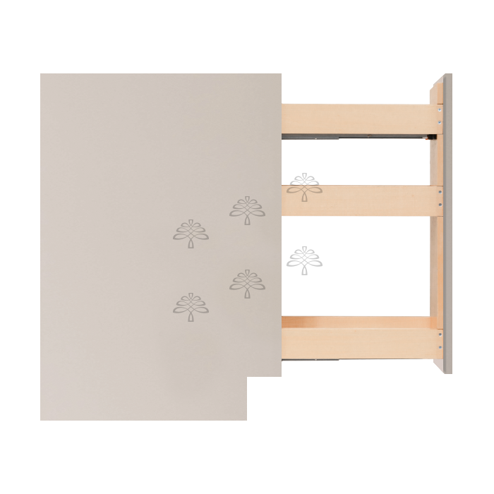 Princeton Series Creamy White With Glaze Base Spice Rack Cabinet